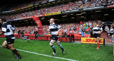 04.06.11 - Wales v Barbarians - DHL Challenge - Martyn Williams of Barbarians runs out. 