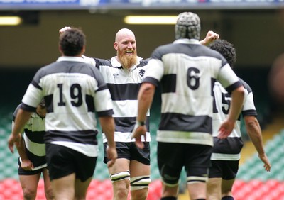 04.06.11 Wales v The Barbarians - DHL Challenge WRU 130th Anniversary Match - Barbarians' Erik Lund celebrates at the final whistle. 