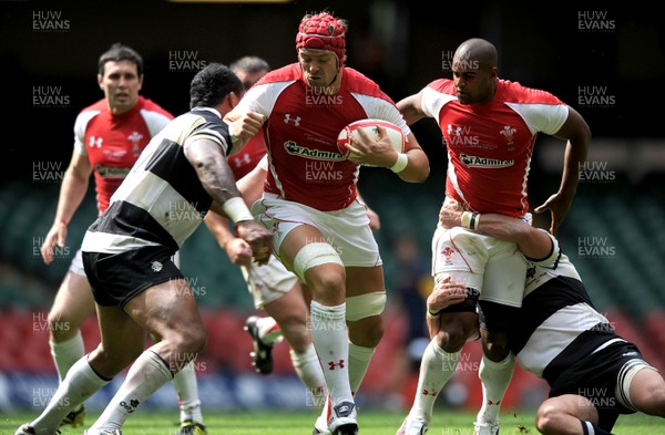 04.06.11 - Wales v Barbarians - DHL Challenge - Alun Wyn Jones of Wales takes on Iosefa Tekori of Barbarians. 