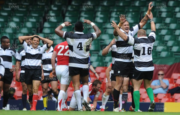 04.06.11 - Wales v Barbarians - DHL Challenge - Barbarians players celebrate at the end of the game. 