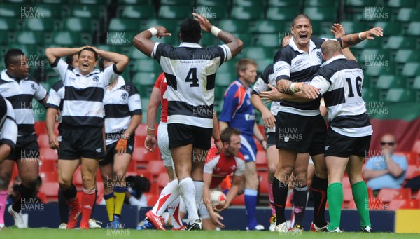 04.06.11 - Wales v Barbarians - DHL Challenge - Barbarians players celebrate at the end of the game. 