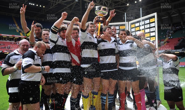 04.06.11 - Wales v Barbarians - DHL Challenge - Barbarians players celebrate with the winners trophy at the end of the game. 