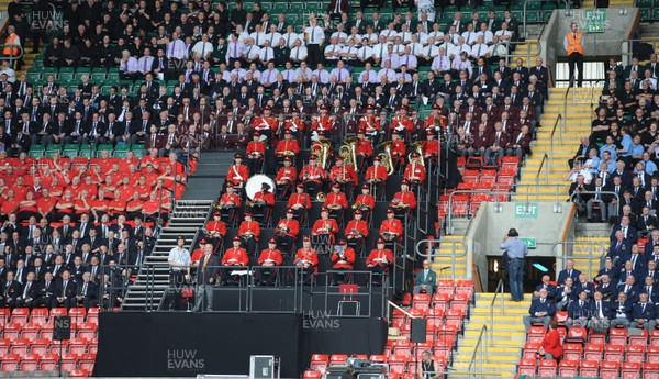 04.06.11 - Wales v Barbarians - DHL Challenge - Regimental Ban of the Royal Welsh and 1000 voice choir perform. 