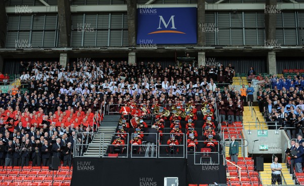 04.06.11 - Wales v Barbarians - DHL Challenge - Regimental Ban of the Royal Welsh and 1000 voice choir perform. 