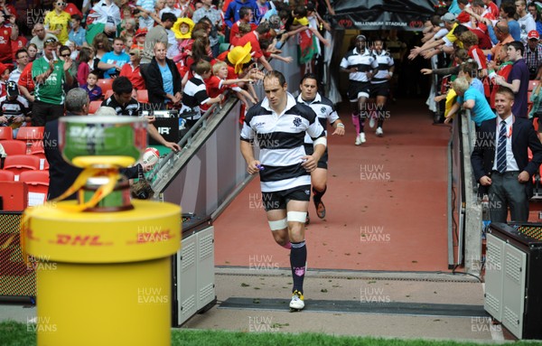 04.06.11 - Wales v Barbarians - DHL Challenge - Sergio Parisse of Barbarians leads his team out. 