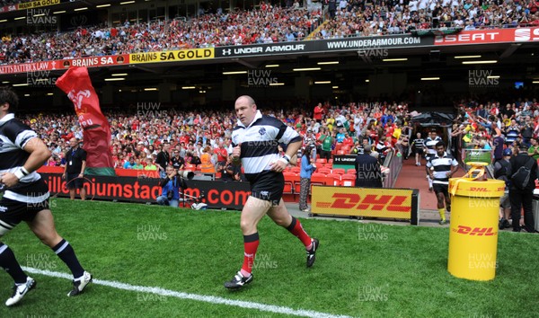 04.06.11 - Wales v Barbarians - DHL Challenge - Iestyn Thomas of Barbarians runs out. 