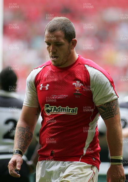 04.06.11 Wales v The Barbarians - DHL Challenge WRU 130th Anniversary Match - Wales' Paul James looks dejected at the final whistle. 