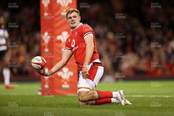 041123 - Wales v Barbarians - Taine Plumtree of Wales goes over the line to score a try