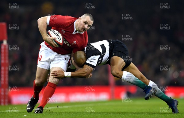 301119 - Wales v Barbarians - International Rugby - Ken Owens of Wales is tackled by Cornal Hendricks of Barbarians