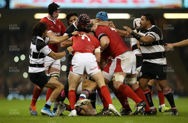 301119 - Wales v Barbarians -  Tempers rise between the teams