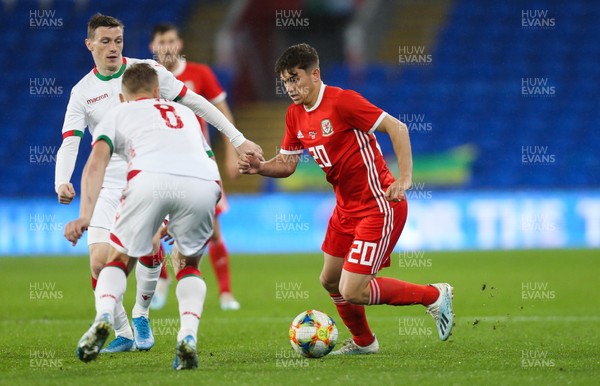 090919 - Wales v Belarus, International Challenge Match - Daniel James of Wales takes on Nikolai Zolotov of Belarus