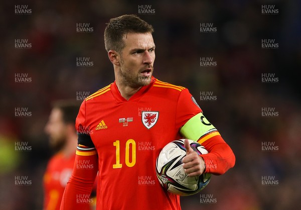 131121 - Wales v Belarus, 2022 World Cup Qualifying Match - Aaron Ramsey of Wales