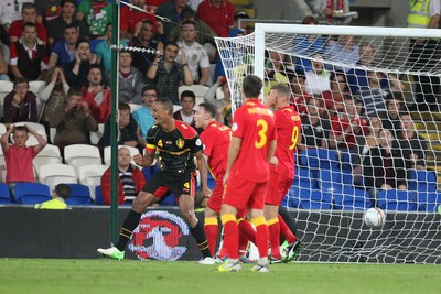 070912 - Wales v Belgium, FIFA 2014 World Cup Qualifying match - Belgium's Vincent Kompany celebrates after scoring goal