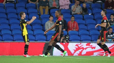 070912 - Wales v Belgium, FIFA 2014 World Cup Qualifying match - Belgium's Vincent Kompany celebrates after scoring goal