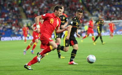 070912 - Wales v Belgium, FIFA 2014 World Cup Qualifying match - Wales' Gareth Bale charges forward