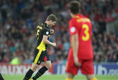 070912 - Wales v Belgium, FIFA 2014 World Cup Qualifying match - Belgium's Jan Vertonghen celebrates after scoring his teams second goal