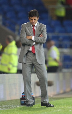 070912 - Wales v Belgium, FIFA 2014 World Cup Qualifying match - Wales' manager Chris Coleman at the end of the match