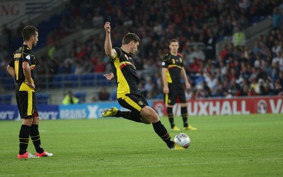 070912 - Wales v Belgium, FIFA 2014 World Cup Qualifying match - Belgium's Jan Vertonghen scores the second goal