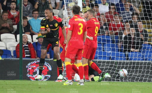 070912 - Wales v Belgium, FIFA 2014 World Cup Qualifying match - Belgium's Vincent Kompany celebrates after scoring goal