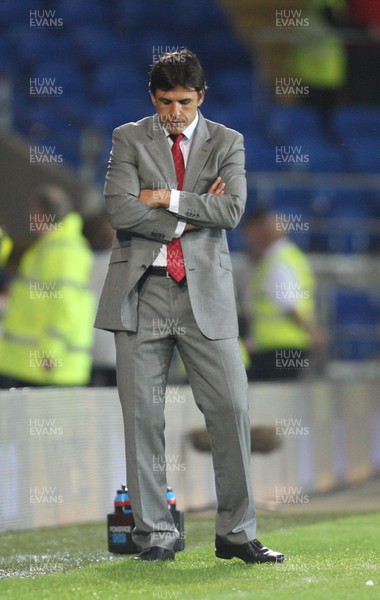 070912 - Wales v Belgium, FIFA 2014 World Cup Qualifying match - Wales' manager Chris Coleman at the end of the match