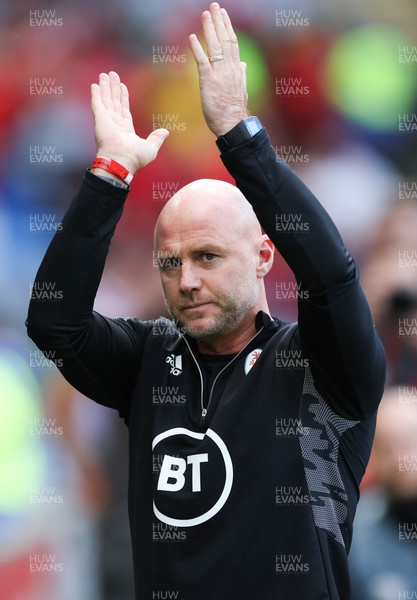 110622 - Wales v Belgium, UEFA Nations League - Wales manager Rob Page applauds the crowd