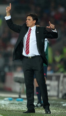 120615 - Wales v Belgium - UEFA European Qualifier - Wales manager Chris Coleman