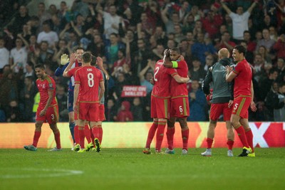 120615 - Wales v Belgium - UEFA European Qualifier - Wales celebrates the win
