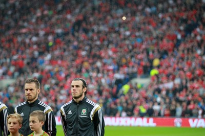120615 - Wales v Belgium - UEFA European Qualifier - Aaron Ramsey and Gareth Bale of Wales