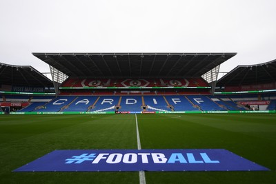 131025 - Wales v Belgium - 2026 FIFA World Cup Qualifying - A general view of the Cardiff City Stadium ahead of this evenings game