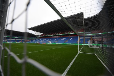 131025 - Wales v Belgium - 2026 FIFA World Cup Qualifying - A general view of the Cardiff City Stadium ahead of this evenings game