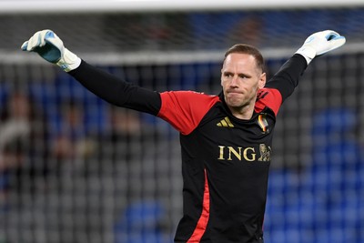 131025 - Wales v Belgium - 2026 FIFA World Cup Qualifying - Matz Sels of Belgium
