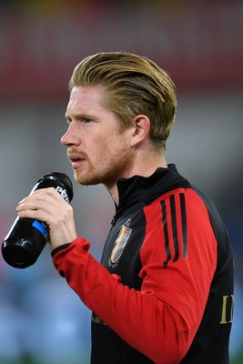 131025 - Wales v Belgium - 2026 FIFA World Cup Qualifying - Kevin De Bruyne of Belgium