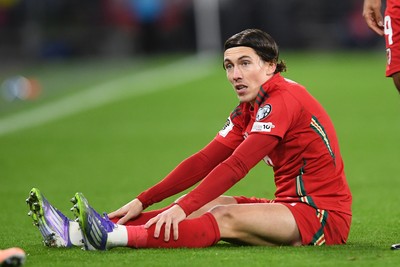 131025 - Wales v Belgium - 2026 FIFA World Cup Qualifying - Harry Wilson of Wales