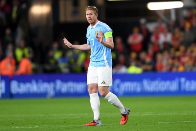 131025 - Wales v Belgium - 2026 FIFA World Cup Qualifying - Kevin De Bruyne of Belgium