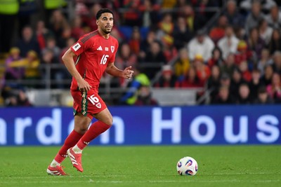 131025 - Wales v Belgium - 2026 FIFA World Cup Qualifying - Ben Cabango of Wales