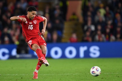 131025 - Wales v Belgium - 2026 FIFA World Cup Qualifying - Ben Cabango of Wales