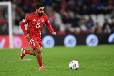 131025 - Wales v Belgium - 2026 FIFA World Cup Qualifying - Jay Dasilva of Wales