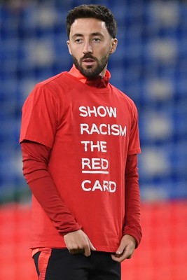 131025 - Wales v Belgium - 2026 FIFA World Cup Qualifying - Josh Sheehan of Wales