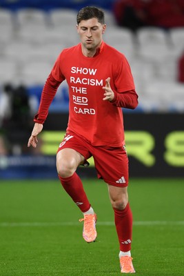 131025 - Wales v Belgium - 2026 FIFA World Cup Qualifying - Ben Davies of Wales