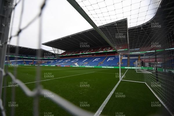 131025 - Wales v Belgium - 2026 FIFA World Cup Qualifying - A general view of the Cardiff City Stadium ahead of this evenings game