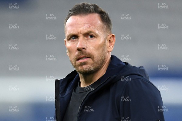 131025 - Wales v Belgium - 2026 FIFA World Cup Qualifying - Craig Bellamy, Wales Manager arrives and inspects the pitch ahead of the match