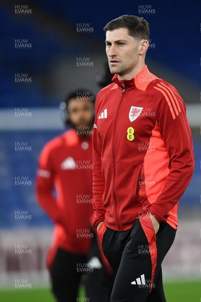 131025 - Wales v Belgium - 2026 FIFA World Cup Qualifying - Ben Davies of Wales ahead of his 100th cap this evening 