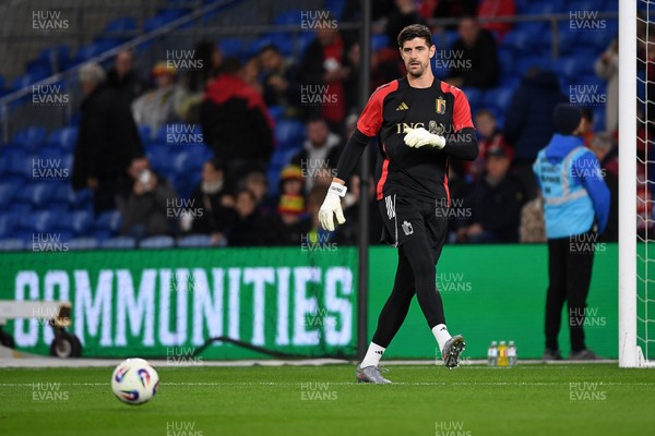 131025 - Wales v Belgium - 2026 FIFA World Cup Qualifying - Thibaut Courtois of Belgium\