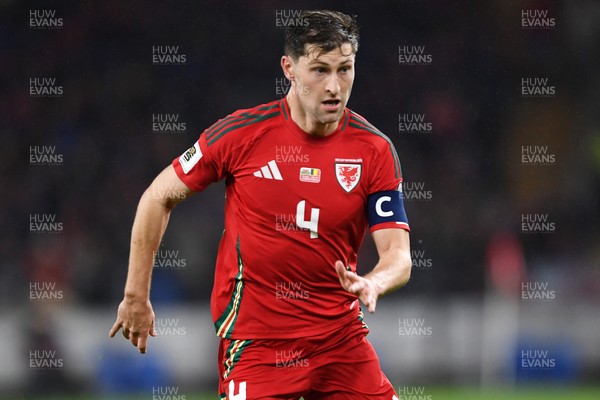 131025 - Wales v Belgium - 2026 FIFA World Cup Qualifying - Ben Davies of Wales