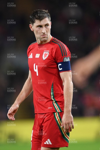 131025 - Wales v Belgium - 2026 FIFA World Cup Qualifying - Ben Davies of Wales