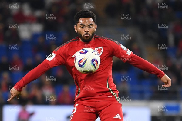 131025 - Wales v Belgium - 2026 FIFA World Cup Qualifying - Jay Dasilva of Wales