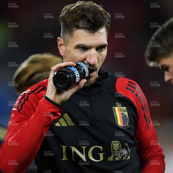 131025 - Wales v Belgium - 2026 FIFA World Cup Qualifying - Thomas Meunier of Belgium