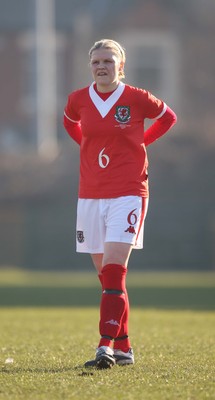 17.02.08.. Wales v Belgium, UEFA Women's Championship 2009.Jenner Park, Barry Wales' Michelle Green 