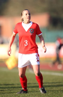 17.02.08.. Wales v Belgium, UEFA Women's Championship 2009.Jenner Park, Barry Wales' Natalie Holt 