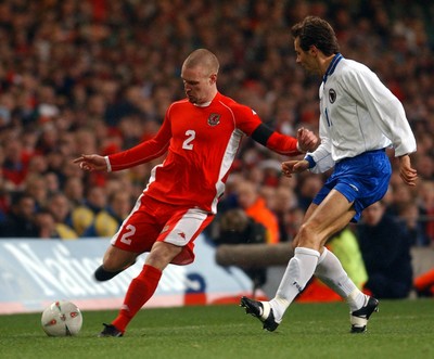 120203 - Wales v Bosnia-Herzegovina - International friendly - Wales' Rhys Weston in action